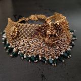 FINEST QUALITY TEMPLE CHOKER WITH EARRINGS