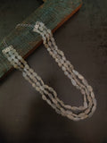 REAL MOON STONE SEMI PRECIOUS THREE LAYER STRING