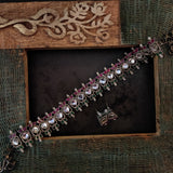 EXCLUSIVE TRIBAL SILVER CHOKER WITH EARRINGS