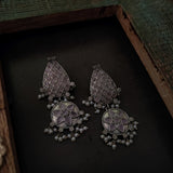 TRIBAL SILVER PLATED EARRINGS