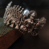 TRIBAL SILBVER PLATED TEMPLE BANGLE