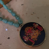 FIROZA STONE GANESHA NECKLACE
