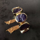 AMETHYST STONE BANGLE (ADJUSTABLE)
