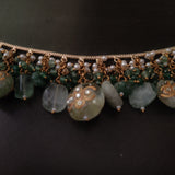 EXCLUSIVE REAL FLUORITE STONE HANGINGS NECKPIECE
