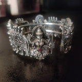 TRIBAL SILBVER PLATED TEMPLE BANGLE