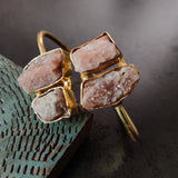 WEAR ME EXCLUSIVE REAL DRUZY STONE ADJUSTABLE BANGLE