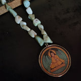 WEAR ME EXCLUSIVE BUDHA PENDANT SINGLE LAYER SEMI PRECIOUS STONE STRING