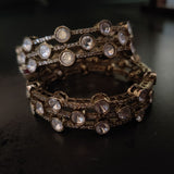 DESIGNER EXCLUSIVE POLKI KUNDAN OPENABLE BANGLES (PAIR)