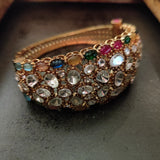 FINEST QUALITY REAL GOLD PLATED POLKI KUNDAN BANGLE