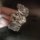 TRIBAL SILBVER PLATED TEMPLE BANGLE