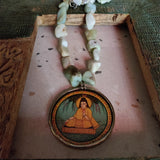 WEAR ME EXCLUSIVE BUDHA PENDANT SINGLE LAYER SEMI PRECIOUS STONE STRING