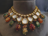 Kundan Choker In Multi Color Stones Necklace