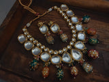 Kundan Choker In Multi Color Stones Necklace