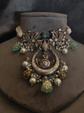 Tribal Necklace In Antique Silver Finish Necklace