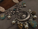 Tribal Necklace In Antique Silver Finish Necklace