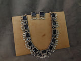 TRIBAL SILVER PLATED NECKLACE WITH STUDS