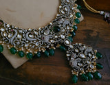 FINEST QUALITY VICTORIAN CHOKER WITH EARRINGS