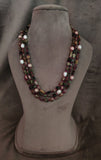 WEAR ME EXCLUSIVE REAL TOURMALINE AND PEARL 3 LAYER STRING