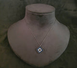 SILVER PENDANT AND EARRINGS EVILS EYE SET