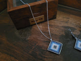 SILVER PENDANT AND EARRINGS EVILS EYE SET