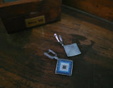 SILVER PENDANT AND EARRINGS EVILS EYE SET