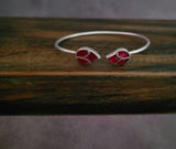 TRIBAL SILVER PLATED ADJUSTABLE SLEEK BANGLE