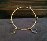 REAL SEMI PRECIOUS STONE BANGLE