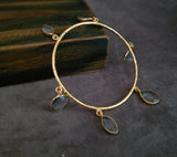 REAL SEMI PRECIOUS STONE BANGLE