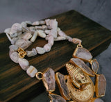 WEAR ME EXCLUSIVE NECKPIECE WITH SEMI PRECIOUS STONE STRING