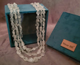 WEAR ME EXCLUSIVE SEMI PRECIOUS STONE (MOON STONE) THREE LAYER STRING