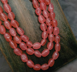 WEAR ME EXCLUSIVE SEMI PRECIOUS STONE THREE LAYER STRING