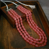 WEAR ME EXCLUSIVE SEMI PRECIOUS STONE THREE LAYER STRING