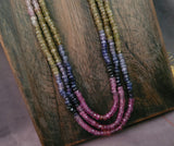 WEAR ME EXCLUSIVE REAL PRECIOUS SAPPHIRE STONE THREE LAYER STRING