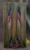 WEAR ME EXCLUSIVE REAL PRECIOUS SAPPHIRE STONE THREE LAYER STRING