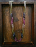 WEAR ME EXCLUSIVE REAL PRECIOUS SAPPHIRE STONE THREE LAYER STRING