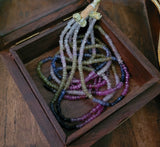WEAR ME EXCLUSIVE REAL PRECIOUS SAPPHIRE STONE THREE LAYER STRING