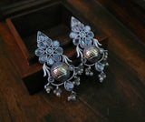 TRIBAL SILVER PLATED EARRINGS