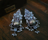 TRIBAL SILVER PLATED EARRINGS
