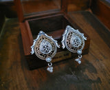 TRIBAL SILVER PLATED NECKLACE WITH EARRINGS