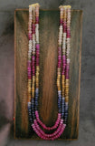 REAL PRECIOUS STONE THREE LAYER STRING