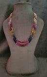 REAL PRECIOUS STONE THREE LAYER STRING