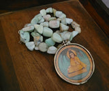 WEAR ME EXCLUSIVE BUDHA PENDANT SINGLE LAYER SEMI PRECIOUS STONE STRING
