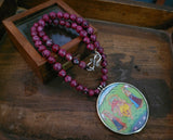 WEAR ME EXCLUSIVE PICTURE PENDANT WITH SEMI PRECIOUS STONE STRING