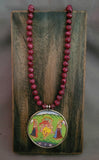 WEAR ME EXCLUSIVE PICTURE PENDANT WITH SEMI PRECIOUS STONE STRING
