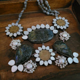 WEAR ME EXCLUSIVE LABRADORITE AND MOTHER OF PEARL DESIGNER NECKPIECE