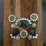 WEAR ME EXCLUSIVE LABRADORITE AND MOTHER OF PEARL DESIGNER NECKPIECE