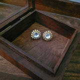 DESIGNER GOLD PLATED POLKI KUNDAN NECKPIECE WITH EARRINGS