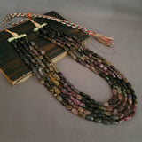 REAL TOURMALINE FIVE LAYER STRING