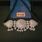TRIBAL SILVER PLATED CHOKER