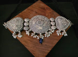 TRIBAL SILVER PLATED CHOKER